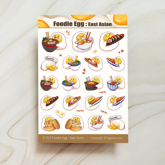 Sticker Sheet: Foodie Egg East Asian