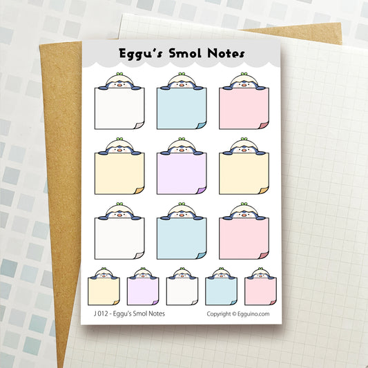 Sticker Sheet: J012 Eggu Smol Notes