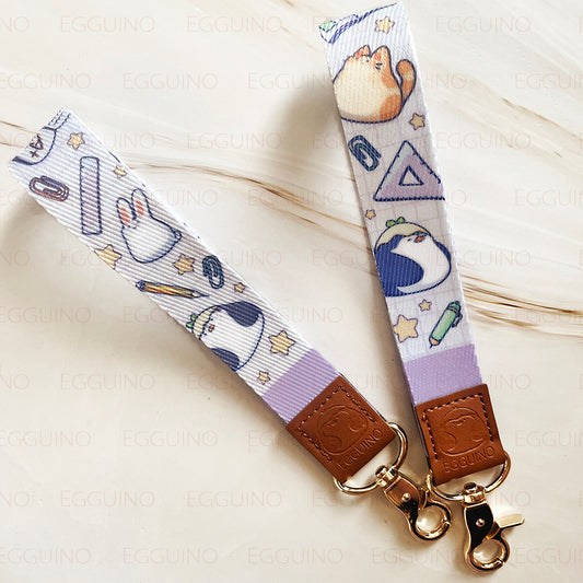 Wrist Lanyard: Purple Schoolwork